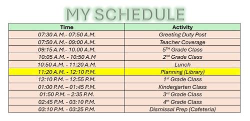 My Schedule
